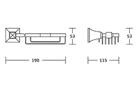 17300 Solid Base High Quality Chrome Zinc Bath Hardware Set