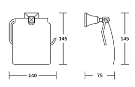 17300 Solid Base High Quality Chrome Zinc Bath Hardware Set