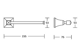 17300 Solid Base High Quality Chrome Zinc Bath Hardware Set