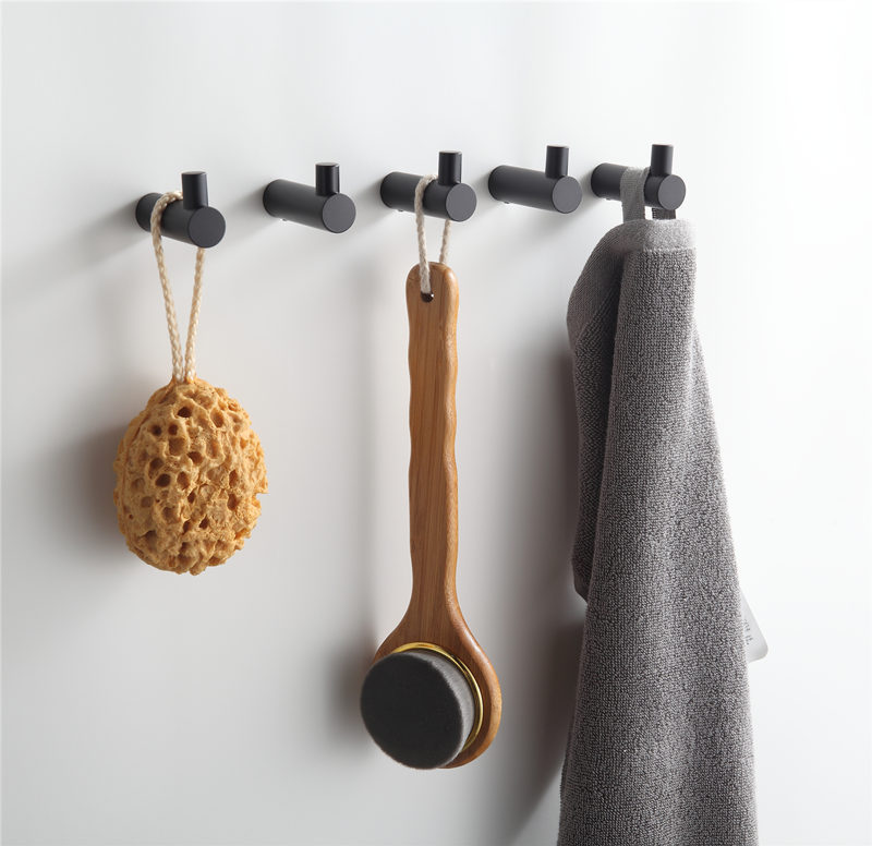 Black towel hooks