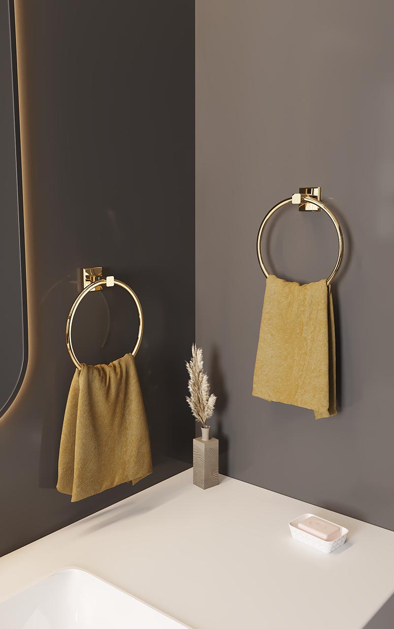 Towel ring set