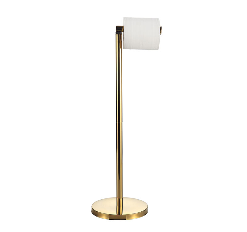Custom Free Standing Modern Gold Tissue Roll Holder 304 Stainless Steel Toilet Paper holder Toilet Paper Holder Stand