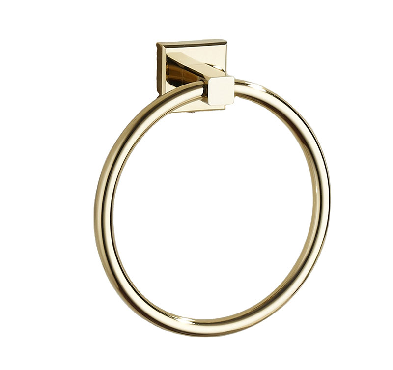 80532-G2 Gold Simple Design Round Bathroom Accessories Brass Towel Ring