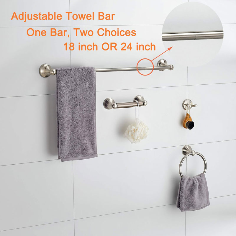 Barra para colgar toallas de baño