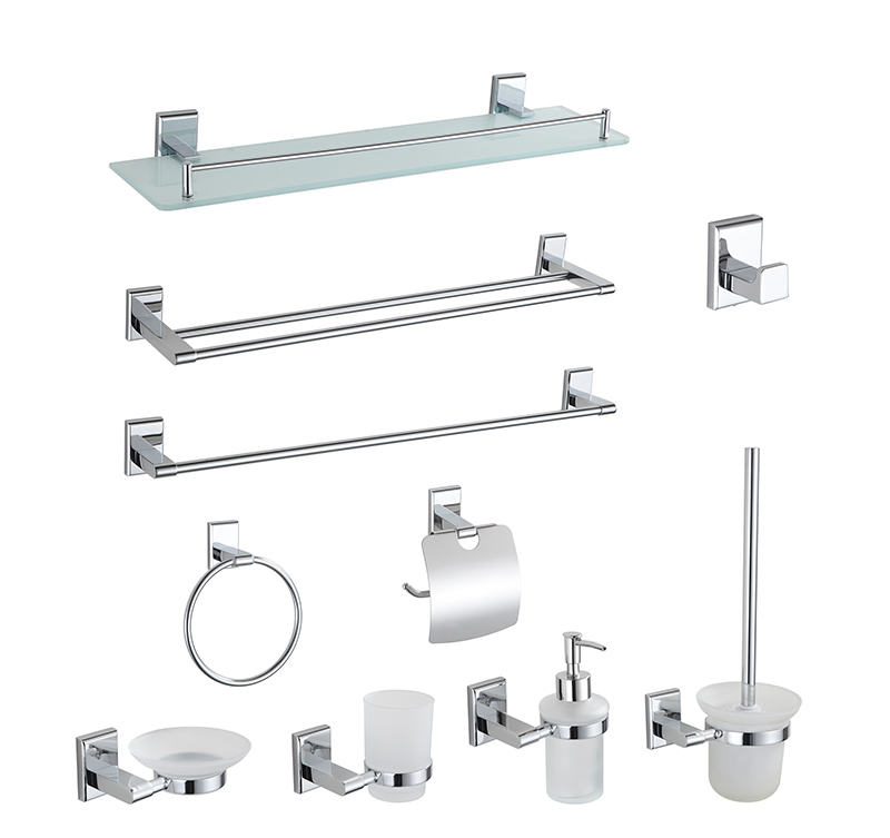 Modern Wall Mounted Towel Bar Set zinc alloy Bathroom Accessories Set