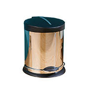 Sleek Stainless Steel Pedal Bin - Foot-Operated Trash Can with Soft Close Lid for Bathroom, Kitchen & Office