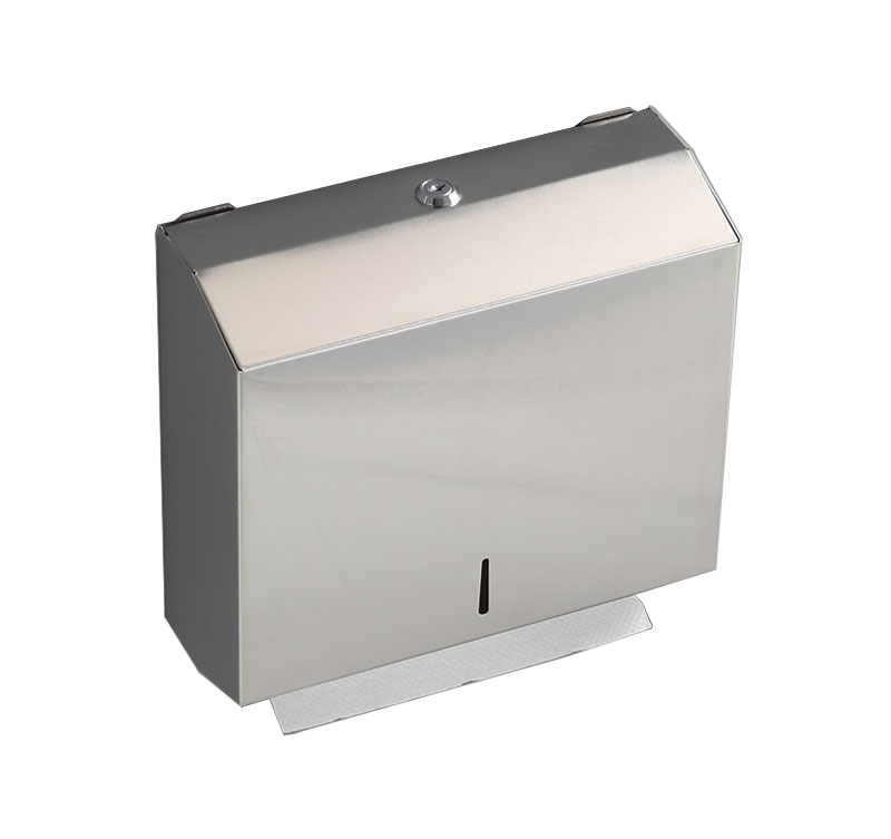 Stainless Steel Wall-Mounted Paper Towel Dispenser with Lock - Durable and Space-Saving