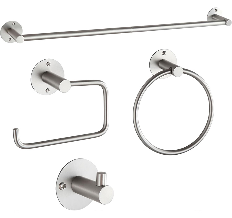 Stainless Steel Bathroom Towel Holder Accessory Rack Set