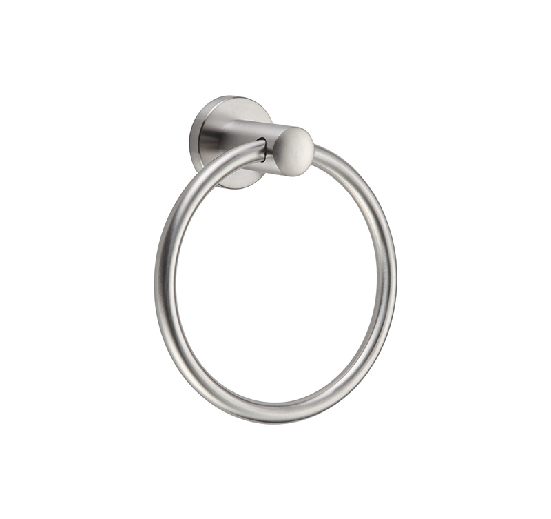 Premium SUS304 Stainless Steel Towel Ring Holder - Modern Brushed Nickel Finish, Easy Installation, Fingerprint Resistant