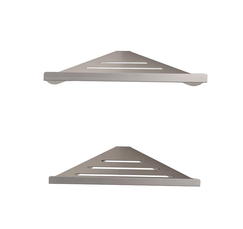 Premium Aluminum Triangle Corner Shelf - Easy-Install Bathroom Storage Solution