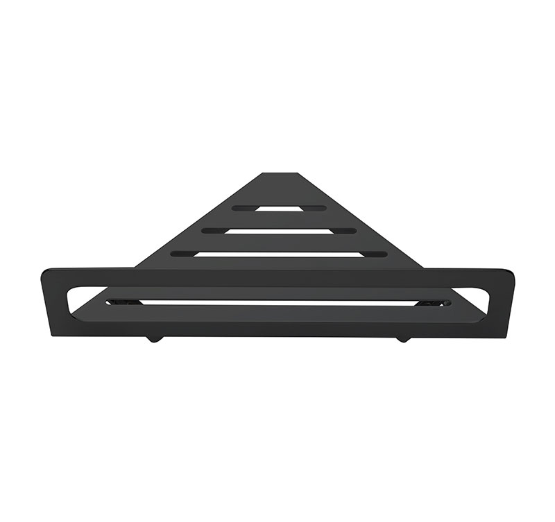 Bathroom Corner Shelf, 304 Stainless Steel Triangular Storage Rack, No-Drill Wall Mounted Organizer for Shower/Toilet, Black/Gold Finish