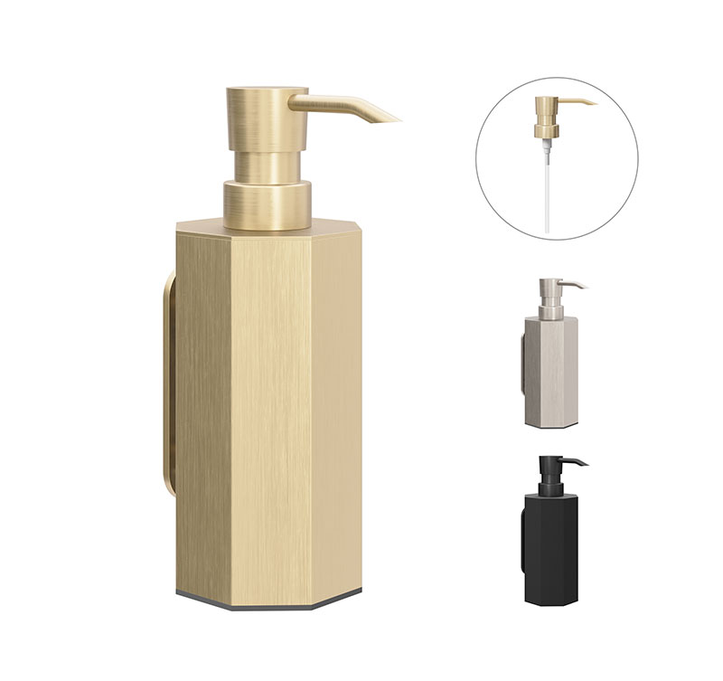 Wall-Mounted Octagonal Soap Dispenser - Smooth Pump, Space-Saving Design, Easy Refill, Versatile Liquid Use